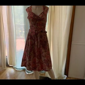 Pink Floral Vintage Wrap Around Dress 8